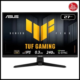 Resim Asus Tuf Gamıng VG279QM5A 27" 0.3ms, 240hz, Full Hd, Dp, 2xhdmı, Hoparlör, Fast IPS Led, Elmb Sync Premium, Gamıng Monitör 