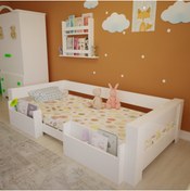 Resim Ninnimo Trend Montessori %100 Mdf Cepli Karyola 