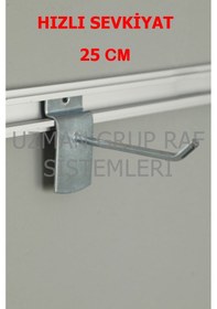 Resim Uzmangrupraf Uzman Grup Raf Kanallı Pano Kancası-25Cm Kanallı Pano Kancası Galvaniz 