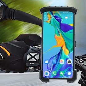 Resim Bisiklet Motosiklet ve Scooter için Gidon Uyumlu Telefon Tutucu 4.5-7.2 İnch Kolay Kurulum B-551-BY CoverZone