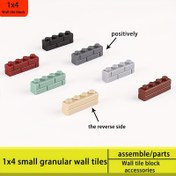 Resim 63 adet DIY Yapı Bloğu Oyunu 1x4 Nokta Büyük Aksesuarlar, Küçük Partikül Kalın Tuğla Çit Asker Savaş Sahnesi Oyun Tuğla Blok Oyun Blokları, Cadılar Bayramı / Noel / Doğum Günü Hediyesi 