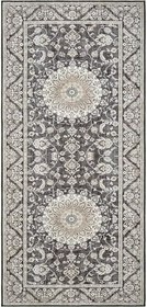 Resim Cool Halı Private Siyah Eskitme Vintage Halı Çiçek Desen Dokuma Şönil Halı Yıkanabilir Salon Halısı 