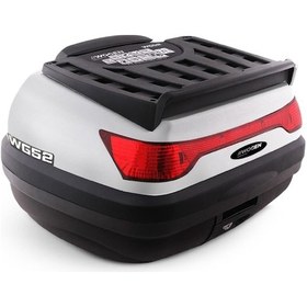 Resim Wogen Motosiklet Arka Çanta 52l Su Geçirmez Beyaz Siyah 