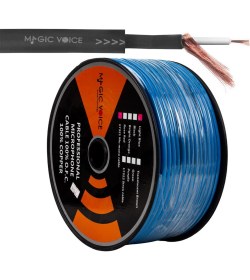 Resim Magicvoice B96 Profesyonel Tek Damarlı Blendajlı Enstrüman Mikrofon Kablosu Mono 100 Metre (Açık Mavi) 