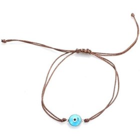 Resim Nusret Nazar Boncuğu Kahverengi İpli Bileklik 