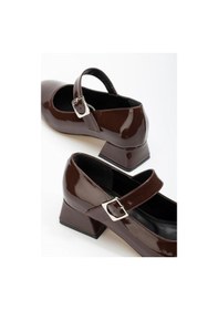 Resim Aska Shoes St-006 Rugan/cild/süet Günlük 4 Cm Topuklu Bayan Ayakkabı Kahve Rugan Kahverengi 