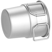 Resim Tenfowee 300ml Saf Titan Camping Bardak, Katlanabilir Kollü, Yığılabilir Tasarım, Sandblast Kapaklı, Dış Mekan İçecek Mug Kapağıyla Birlikte 