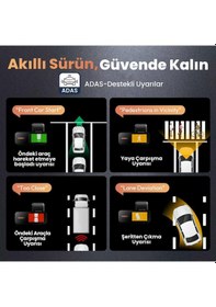 Resim 360+ Botslab G980H Pro ADAS Ön 4K UHD Arka 2K QHD 170° Geniş Açı Gece Görüş Gps+WiFi Araç İçi Kamera 