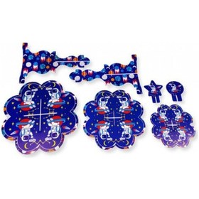 Resim Cup Cake Standı Astronot Uzayda Pk:1 +3 