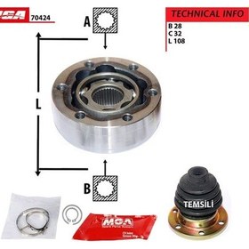 Resim MGA 70424 Aks Kafası Iç Sol Transporter T5 1.9 TDI Axb Axc 