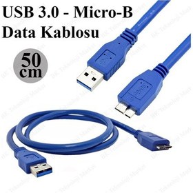 Resim Harici Hdd Sdd Sabit Sürücü Için Usb 3.0 - Micro-B Veri Kablosu 