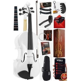 Resim Midex HGA44WH-PAK Beyaz 4/4 Tam Boy Keman Seti Full Paket 