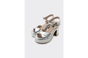 Resim Derinet Bilekten Bantlı Platformlu Kadın Topuklu Ayakkabı 