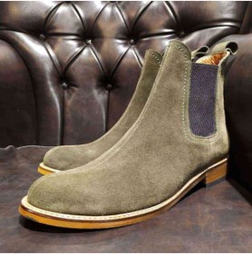 Resim Genel Markalar Yeşil Süet Chelsea Bot Kösele Taban 