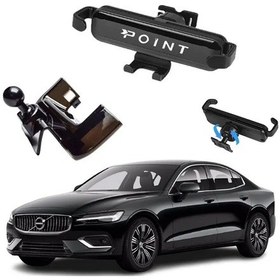 Resim Volvo S60 Araca Özel Cep Telefonu Tutacağı Robotik Oynar Başlıklı 2018-2024 Arası Profesyonel Ürün Siyah 
