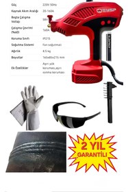 Resim ekinler el aletleri Kırmızı Elektrikli El Tipi İnvertör Arc Kaynak Makinesi (Kırmızı) 