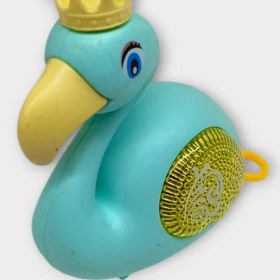 Resim Kurmalı Işıklı Sevimli Flamingo - Yeşil 