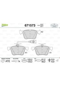 Resim Seat Leon Arka Fren Balatasi 2013-2020 Valeo 671573 