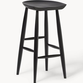 Resim Riza Ahşap Bar Taburesi Siyah 78 cm 