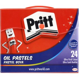 Resim Pritt Çantalı Pastel Boya 24'Lü 