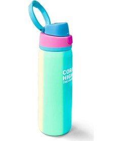 Resim Coral High Renkli Çizgili Desenli Pipetli Ve Direkt İçim Çelik Termos 800 Ml 38519 Çok Renkli 