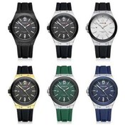 Resim Bosphorusboutique02 Curren Takvimli Erkek Saat - Beyaz Mavi Renkli Silikon Kayış - Günlük Kullanım İçin Çok Renkli 