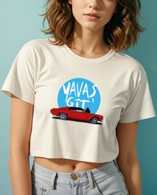 Resim Yavaş Git Crop Tişört 
