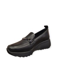 Resim Mammamia D25ka-3565 Dolgu Taban Deri Kadın Ayakkabı Siyah 