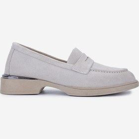 Resim Valmenti Kadın Bej Süet Loafer Ayakkabı 775 2653 Bn Ayk Y25 Bej Suet Bej Süet 