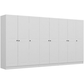 Resim Kale 8 Mebran Kapaklı 4ç Dolap - Beyaz 210cm 