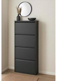 Resim Metal Ayakkabılık 4 Kapaklı Antrasit Antrasit 