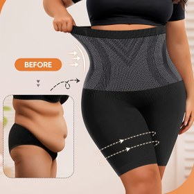 Resim 1 Paket MIOTAN Kadınlar İçin Plus Beden Yüksek Bel Dikişsiz Karın Kontrollü Kalça Kaldırıcı Külot - 11XL-5XL, Nefes Alabilen Mesh Paneller, Karın Kontrolü & Vücut Şekillendirme, Plus Beden Şekillendirici Şort İç Çamaşırı, Karın Kontrollü Şekillendirici İç Giyim, Dört Yönlü Esnek Kumaş, Rahat Oturuş, Dayanıklı Elastik Malzeme 