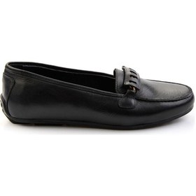 Resim Siyah Leather Kadın Loafer Ayakkabı K01087230403 Çok Renkli 