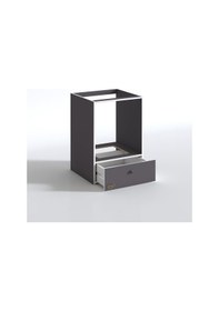 Resim Kenzlife Ankastre Modülü Kabini Lityum Gri Fırın Ocak Dolabı Çekmeceli 