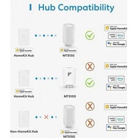 Resim Grains Global Meross Akıllı Termostat Vanası ve Hub, Homekit Uyumlu Akıllı Radyatör Vanası, Wlan Akıllı Termostat, Uzaktan Kontrol, Siri Alexa Assistant Uyumlu, 6 Adaptör, Beyaz 