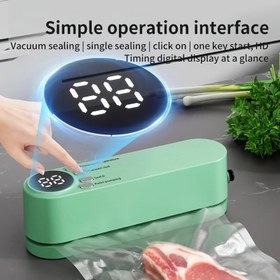 Resim Çok fonksiyonlu gıda vakum makinesi, Atıştırmalık Mühürleme Özelliğine Sahip Taşınabilir Kablosuz Vakum Makinesi, Harici Emme ve Üfleme Fonksiyonu, Uzun Süreli Gıda Koruma, Kompakt ve Kullanımı Kolay Tasarım, Mutfak Yiyecekleri için Uygun, Açık Hava Pikniği 