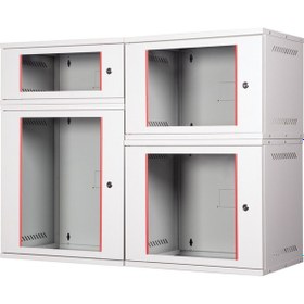 Resim Teknoloji Caddesi 7u 19" Duvar Tipi Rack Kabinet - 542x400mm Cam Ön Kapaklı Demonte Ağ Ve Güvenlik Dolabı 