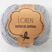 Resim Loren Natural Cotton Gri El Örgü İpi - R079 - 33925 