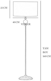 Resim vinner Beyaz Kaplama Helezon Burgulu Lambader - Metalik Gri VNRPLS1516127 