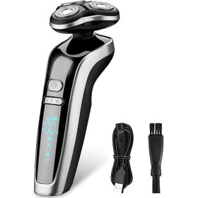 Resim Yifomall Elektrikli Dijital Ekranlı Tıraş Makinesi Çok İşlevli Şarj Edilebilir Yıkanabilir Yüzen Bı Tıraş Makinesi 
