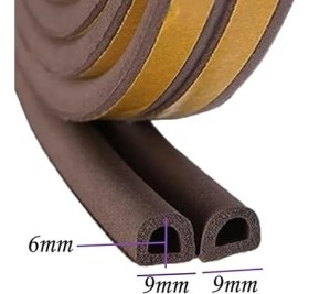 Resim Lidyahan Store 2 Metre (1x2=2 Metre) Yapışkanlı Kahverengi Kapı Pencere Bandı Fitili Soğuk Izolasyon Kauçuk Bantları 