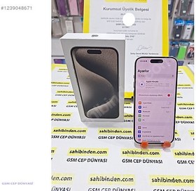 Resim Apple iPhone 15 Pro İkinci El TR | 128 GB | Gri 
