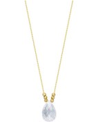 Resim Glorria Altın Dorika Beyaz Damla Kolye 