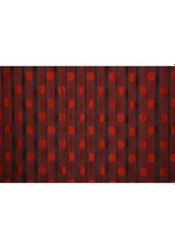 Resim Puanlı Model Kırmızı Renk Hazır Ip Perde 300x270 Cm 