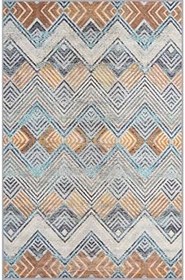Resim Rovigo Dijital Baskı Yıkanabilir Kaymaz Taban Salon Halısı Rvg0617, Kahverengi, 160 x 300 