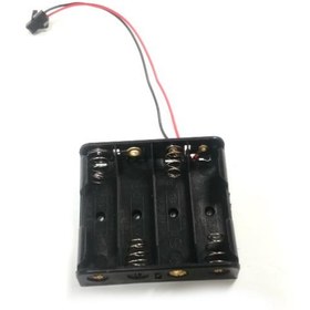 Resim 4'lü Aa Pil Yuvası Jst Sm Konnektör Çıkışlı 