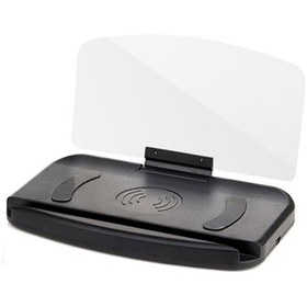 Resim Adet Cep Telefonu Braketi Hud Araba Ulus Projektör Head-up Ekran Qı Kablosuz Şarj Cihazı Araç İçi Telefon Tutucu - 