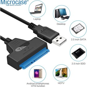 Resim Microcase USB 2.0 To 2.5 Inç Sata HDD SSD Çevirici Veri Aktarma Kurtarma Kablosu - AL2624 