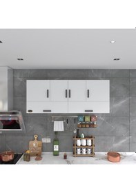 Resim Kenzlife hazır mutfak general byz 060*150*22 mutfak banyo dolabı kapaklı raflı 