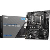 Resim MSI PRO H610M-G DDR4 SOKET 1700 DDR4 3200(OC) PCI-E Gen 4 ,M.2 USB3.2 1x 1G LAN 